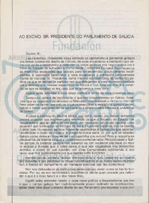 Texto integro do comunicado lido polo Presidente da Cooperativa de A Coruña