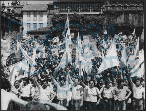 Manifestación do BN-PG o Día da Patria Galega 1978 # 03 Praza da Quintana
